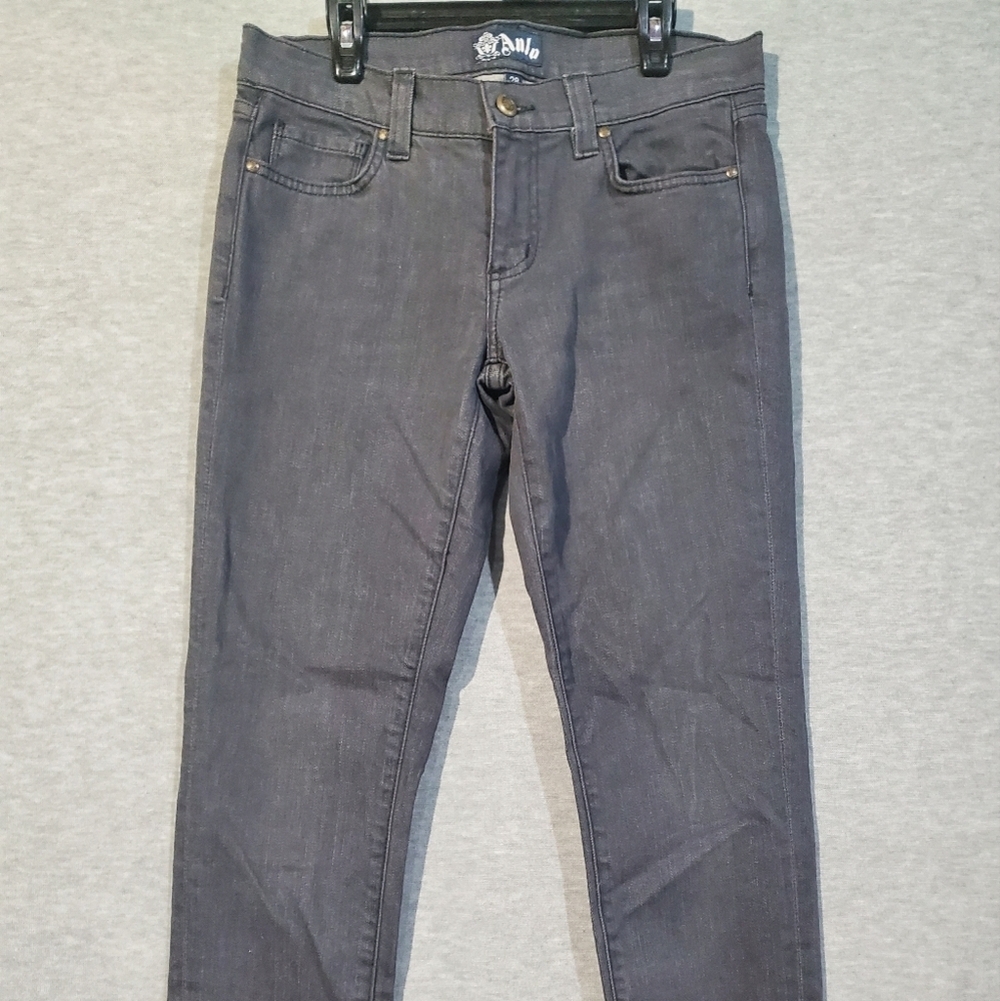Anlo Jeans Women's 28 Black/dark grey Low Rise Slim Fit Skinny Denim